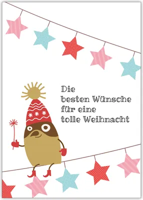 Produktbild von Süße Weihnachtskarte mit Pinguin: Die besten Wünsche für eine tolle Weihnacht