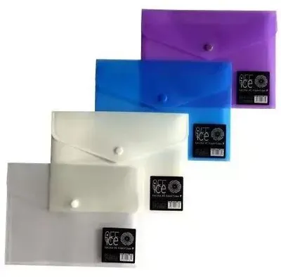 Immagine prodotto di Cartellina a busta A5 in PP con chiusura a scatto, assortimento di colori