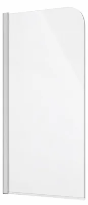 Produktbild von Badplaats Duschwand für Badewanne Torino 60 x 140 cm Chrom - Drehbare Duschtrennwand mit 5 mm ESG Sicherheitsglas, Nano-Beschichtung