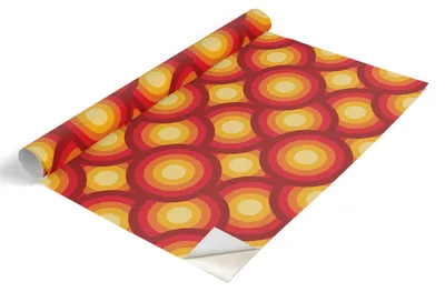 Obrázek produktu pro Fólie na nábytek Tulup – samolepicí fólie na nábytek – samolepicí fólie 65 x 130 cm – fólie na skříně – fólie na nábytek – fólie do kuchyně – voděodolná – omyvatelná – samolepicí – bez vzduchových bublin – barevné kruhy