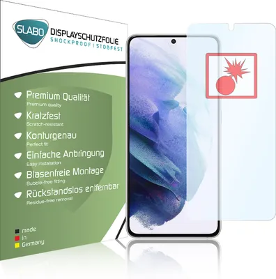 Produktbild von 2x Slabo Panzerschutzfolie für Samsung Galaxy S21 (5G) KLAR "Shockproof" (verkleinerte Folien) Displayfolie Schutzfolie Folie