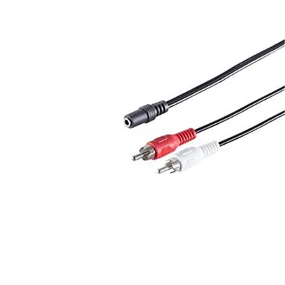 Obrázok produktu pre Kábel Mini Jack F - 2xRCA, 0,2m 72418