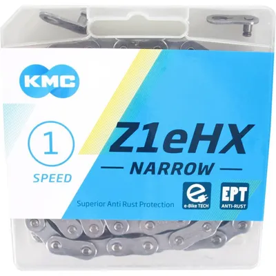 Produktbild von KMC Z1eHX Narrow Lange Fahrradkette 1/2"-3/32" 128 Glieder 1V EPT rostfrei