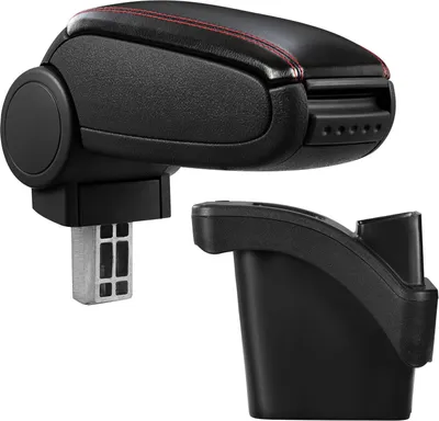 Image de Accoudoir central cuir noir couture rouge pour Renault Megane II 2002-2009