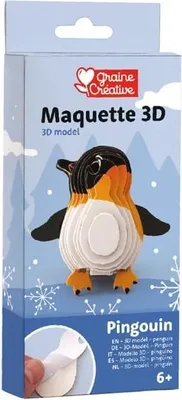 Image de Graine Creative 3D kit de bricolage carton pingouin jouet éducatif
