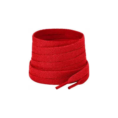 Flache Schnürsenkel in 
Rot – 140 cm Länge – 8 mm breit – für Freizeitschuhe und Sneaker