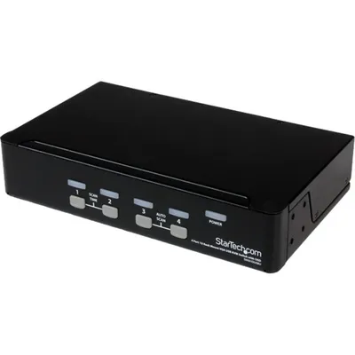 Produktbild von StarTech.com 4-Port 1U-Rackmount-USB KVM-Switch mit OSD - 4 Computer - 1920 x 1440 - 2 x USB - 1U - Rack-montierbar