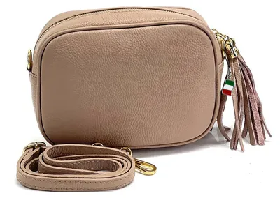 Produktbild von Florence Leder Tasche Damen Umhängetasche rosa 21x6x16cm inklusive Italien Flagge D2OTF811A