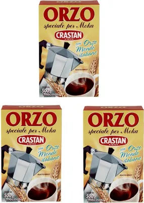 Produktbild von 3x Crastan Orzo per moka kaffee Instant lösliche Gerste Getreidekaffee Kaffee 500gr