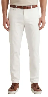 Produktbild von Tramarossa Hose Flatfront weiß uni Baumwolle Slim Fit