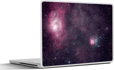 Produktbild von MuchoWow® Laptop Aufkleber Sticker Cover Universum - Sterne - Rosa - Jungen - Mädchen - Kinder 25x18 cm - Laptop-Deko