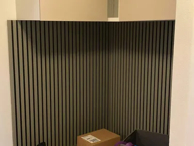 Produktbild von Akustikpaneele Wandverkleidung Grey Oak 240 cm Filz hellgrau
