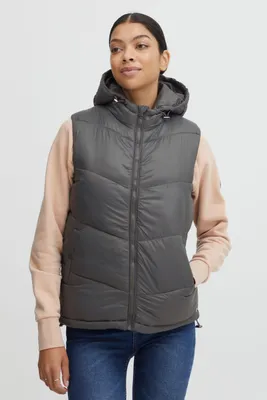 Produktbild von OXMO OXTabita Damen Weste Steppweste Outdoor Weste mit hochabschließendem Kragen gefüttert