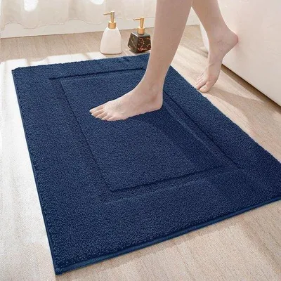 Produktbild von Famanu Badmatte 50 x 80 cm - Antislip, waschbar, mikrofaser, blau