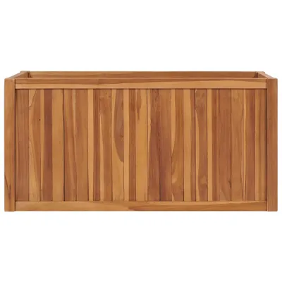 Image de vidaXL Lit surélevé 100x50x50 cm bois massif teck