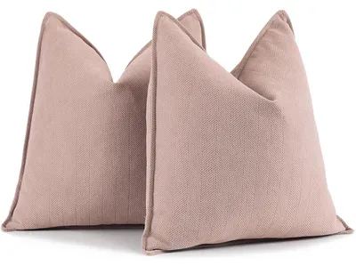 Produktbild von Kissenbezug 40x40 cm Dusty Pink Chenille 2er Set