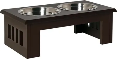 Image de Gamelle pour chien, antidérapante, 58,4 x 30,5 x 25,4 cm, grise, 2 l par gamelle,