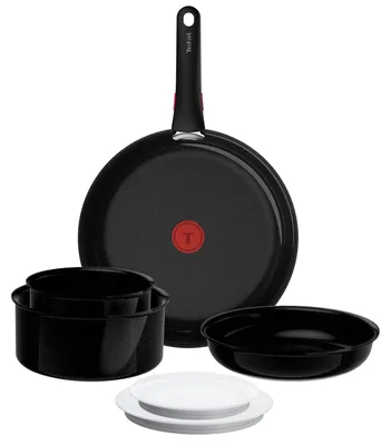Produktbild von Tefal L26792, Gemischtes Set, Schwarz, Aluminium, Keramik, Kunststoff, Thermosignal