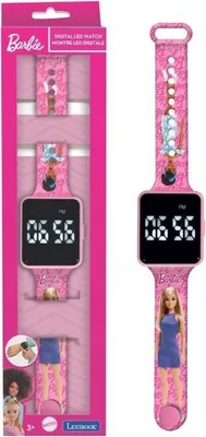 Obrázok produktu pre Detské hodinky Barbie s LED displejom, digitálne hodinky, nastaviteľný remienok, ľahké, dizajn Barbie