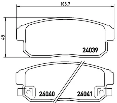 Produktbild von Brembo Bremsbelagsatz, Scheibenbremse Hinterachse P 10 005
