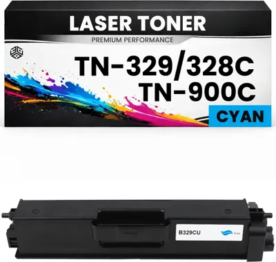 Produktbild von 2 x Toner TN-329C /TN-328C /TN-900C Cyan für Brother kompatibel TN329C TN328C TN900C DCP-9270CDN DCP-L8450CDW HL-4570CDW/4570CDWT/4150CDN70CDN