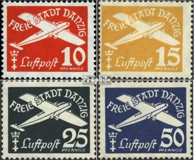 Produktbild von Briefmarken Danzig 1938 Mi 298-301 (kompl.Ausg.) mit Falz Flugpost