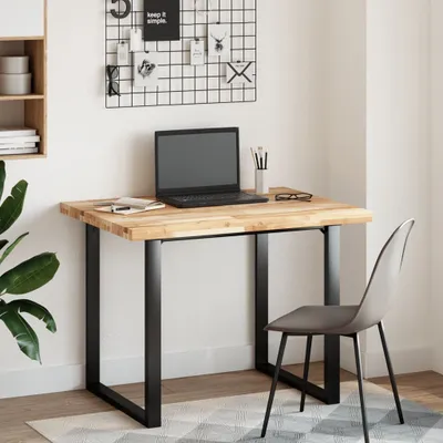 Imagen del producto de Maison Exclusive - Tablero de escritorio sin tratar, 100x80x4 cm, madera maciza de acacia