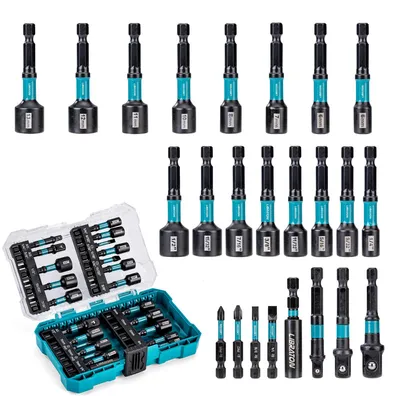 Produktbild von LIBRATON 24tlg Magnetisches Steckschlüssel-Set, Schlagbohrschrauber-Bit-Set