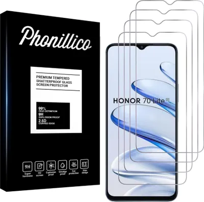 Zdjęcie produktu dla Szkło hartowane do Honor 70 LITE [4 sztuki] Folia ochronna na ekran odporna na zarysowania Phonillico®