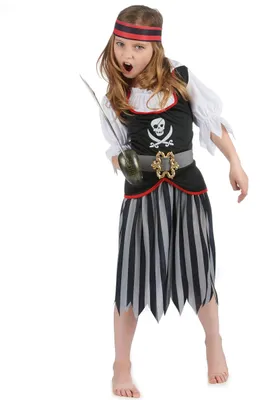 Immagine prodotto di Costume da pirata spavaldo per bambini grigio-rosso-nero - 134/140 (10-12)