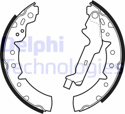 Produktbild von DELPHI Bremsbackensatz Trommelbremse Hinten für TOYOTA COROLLA Liftback (E11) 200mm LS1883