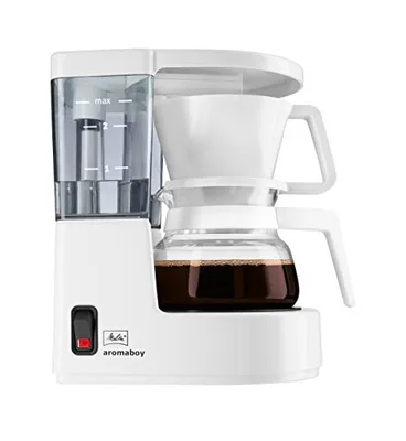 Produktbild von Melitta Aromaboy 1015-01 Filterkaffeemaschine, freistehendes Gerät, Kunststoffgehäuse, 500 Watt, Glaskanne, 2 Tassen, Abschaltautomatik