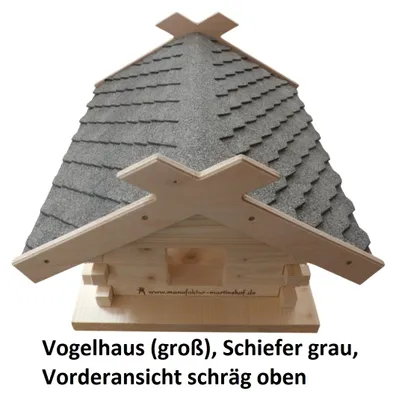 Produktbild von Vogelhaus (groß), Schiefer grau