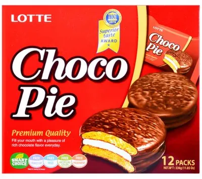 Immagine prodotto di Lotte Choco Pie, confezione da 336g (12 pezzi da 28g)