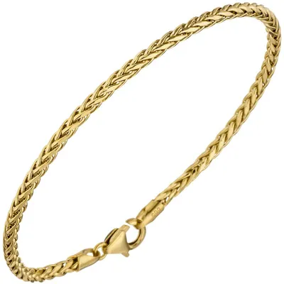 2-6mm-Zopfarmband-aus-585-Gelbgold-19cm