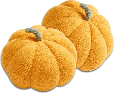 Obrázok produktu pre CANDeal 2 kusy 35cm tekvica dekoratívny vankúš pre domácnosť, fotografovanie v detskej izbe, Halloween, dekoratívny vankúš, žltá