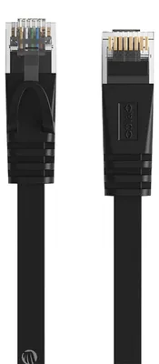 Imagen del producto de Cable de red Ethernet Cat.6 plano, modelo Orico PUG-C6B-50-BK-EP, cable LAN, cable de internet, cable de conexión, 5 metros, color