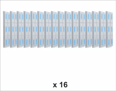Produktbild von Marina Grey 22 Set mit 16 Stück - Stegfender, Bootsfender zum Schutz von Motorbooten, Booten, Jetskis, Yachten 98x22x6cm  SUPERHIT DER SAISON 2024