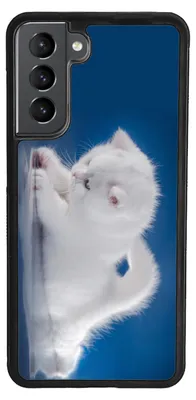 Produktbild von TPU Silikon Hülle für Samsung Galaxy A55 5G Handy Cover Case Schutzhülle Handyhülle Bumper MOTIV 121 Katze Baby Weiß