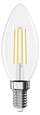 LED žárovka Filament svíčka / E14 / 3,4 W (40 W) / 470 lm / teplá bílá