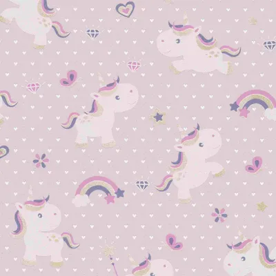 Produktbild von Erismann Vliestapete 13622-10 Kinderzimmer, Einhorn rosa, 10,05 x 0,53 m