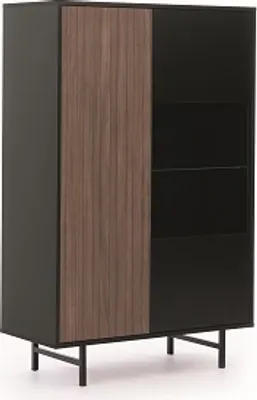 Produktbild von Furmeb24 - PREGGIO WIT90 - Vitrine Modern Schwarz / Captains Deck