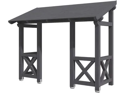 Produktbild von SKAN HOLZ Vordach Paderborn 5 grau 336x156 cm