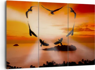 Produktbild von Bild auf Leinwand - Leinwandbild - Natur Landschaft Insel Meer - 165x110cm - Wand Bild - Wanddeko - Leinwanddruck - Bilder - Kunstdruck - Wanddekoration - Leinwand bilder - Wandkunst - CE165x110-2440