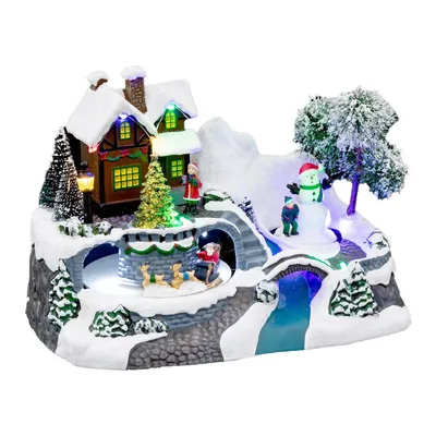 Produktbild von Weihnachtsszene mit Schneemann, Weihnachtsdorf