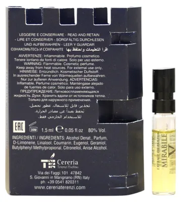Zdjęcie produktu dla V Canto, Mirabile, woda perfumowana, dla kobiet, 1,5 ml *Próbka