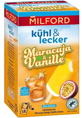Produktbild von Milford kühl & lecker Maracuja & Vanille 18er