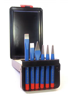 Image de RENNSTEIG set de poinçons et ciseaux 6 pcs No. 4210020 Set de ciseaux plats avec pointes