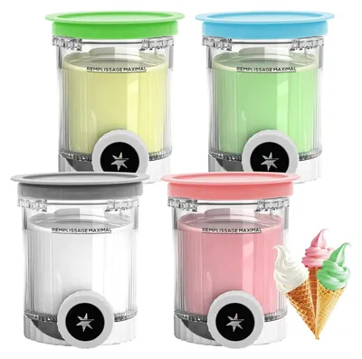 4 Eisbehälter 480 ml für Ninja Creami Swirl NC700