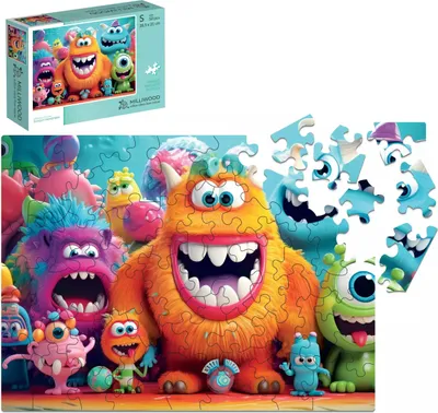 Produktbild von Milliwood Shaggy Monsters Puzzle, 50 Teile
